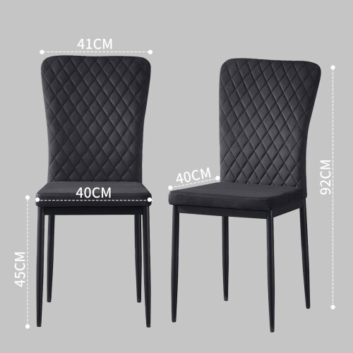 AINPECCA (Black, 6) Light Luxury Dinning Chair Office Backrest Bedroom 2