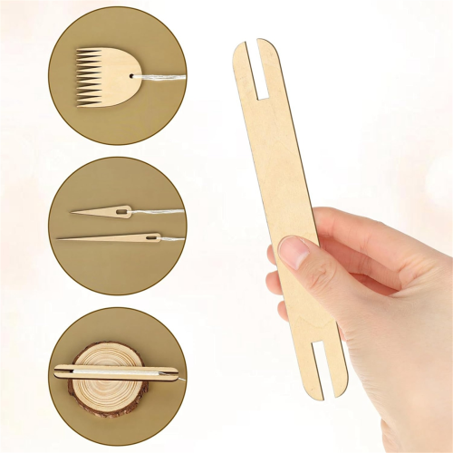 7Pack Holz Hand Webstuhl Stick Set Enthält 5Pcs Holz W 2