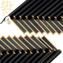 20 hojas de papel para envolver flores con borde dorado para ramos