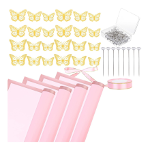 Conjunto de 40 hojas de papel de envolver para ramos de flores