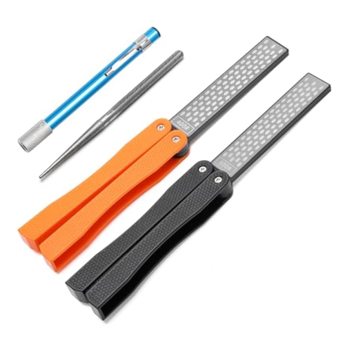 2 dwustronne ostrzałki diamentowe do noży/1 Retractab 1