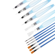 6 peças de canetas de pincel aquarela e 6 peças de tinta