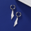 D Silver Color Palestine Map Dangle Earrings Women 3