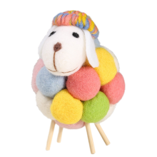 Ornamenti di pecore in feltro carini, accessori kawaii per la casa