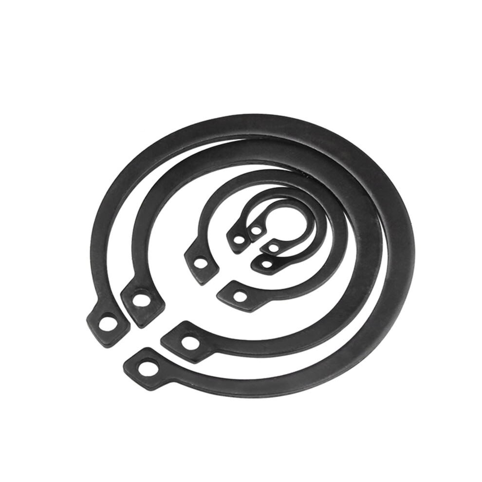 Yaoqijie 300 Pcs Circlip Set External Black C-Type Snap Ring Opening Ring Compatible With Elastic Shaft Retaining Ring Lasting Refï¼Dbm 6276012686226