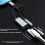 Adaptor audio auxiliar 3 în 1 USB-C la 3,5 mm/Type-C/iOS 8
