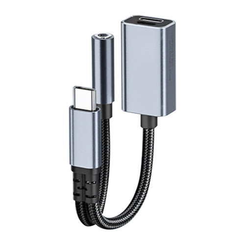 Adaptor audio auxiliar 3 în 1 USB-C la 3,5 mm/Type-C/iOS 1