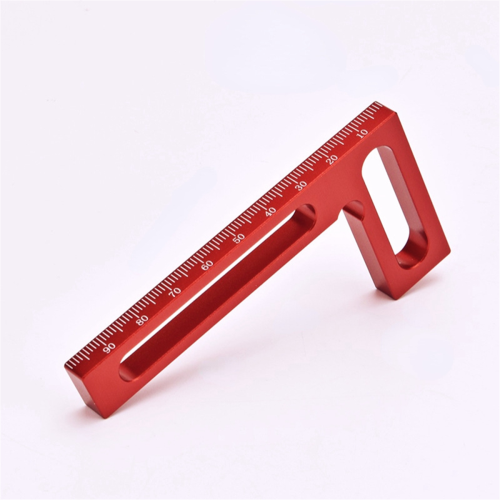 Kvadratisk lineal af aluminiumlegering – 90 vinkel – træ 2
