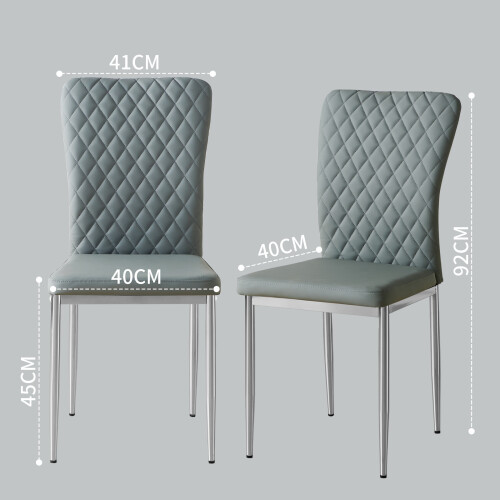 AINPECCA (PU, 6) Light Luxury Dinning Chair Office Backrest Bedroom 2