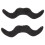 Pacote com 12 bigodes falsos autoadesivos sortidos / Mu 9