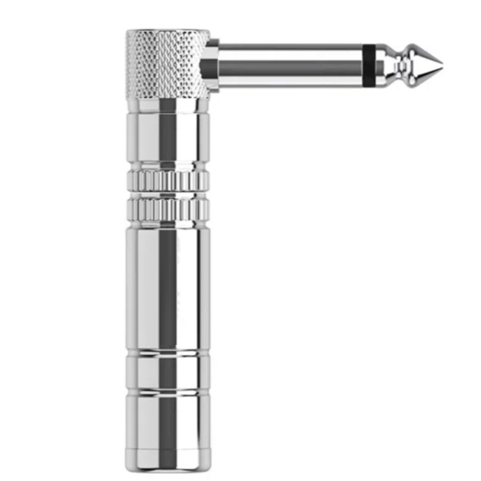 Microfono Per Chitarra Elettrica Con Spina Curva In Metallo Mono Da 6,35 Mm A 90-image