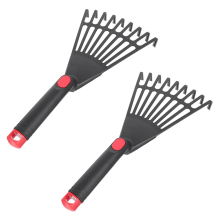 Ancinho manual para jardinagem, ancinho portátil de plástico Gardeni