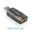 Placa de som USB externa Fone de ouvido de áudio 3D Microfone 6