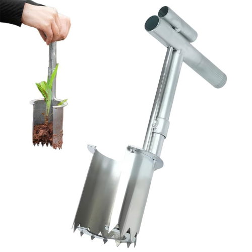 Bulb Planter Tool Stainless Steel, Garden Seedling 2