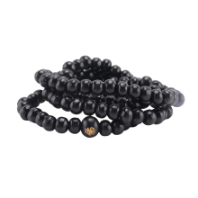 Colar budista de sândalo com contas de oração e pulseira