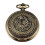 Relógio de bolso de quartzo, analógico, caixa de bronze, com arrasto 2