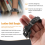 Brazalete de cuero unisex con remaches estilo punk 8