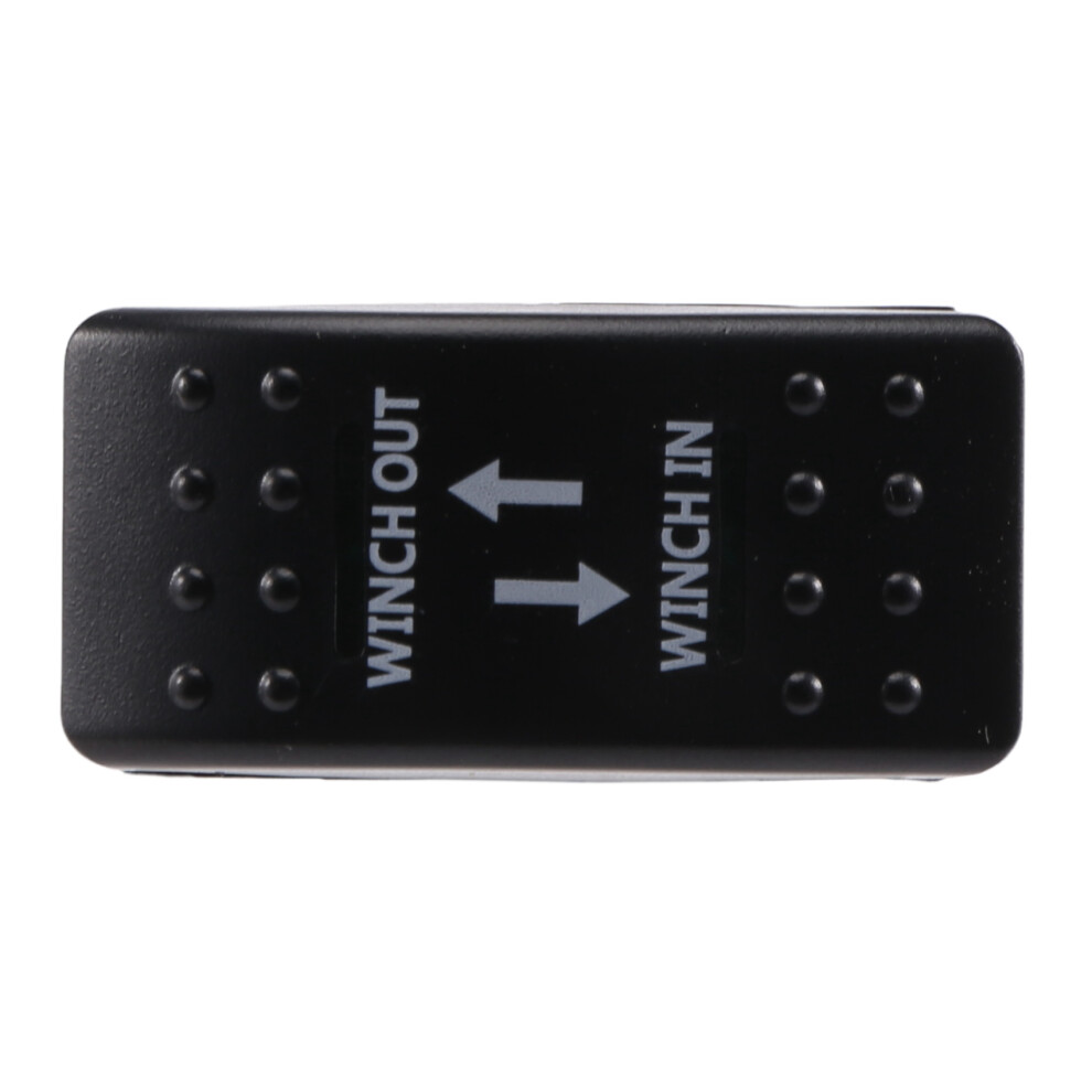 12V 20A Winch In Out On-Off-On Rocker Switch 7 Pin Black 4852206121401