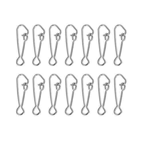 100Pcs Fishing Hooked Snap Links Swivel Hook Line 2
