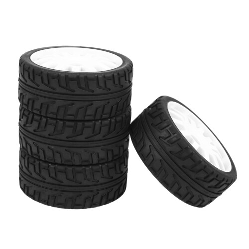 4 τεμάχια ελαστικών από καουτσούκ για RC αυτοκίνητο 1/8, πλαστικοί τροχοί για Re 2