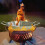Vertical skewer stand stainless steel BBQ kebab machine with drip tray 5