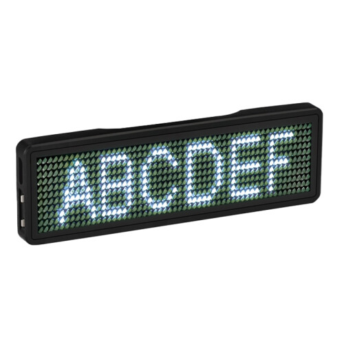 Placa de identificação LED Bluetooth recarregável com luz D 1