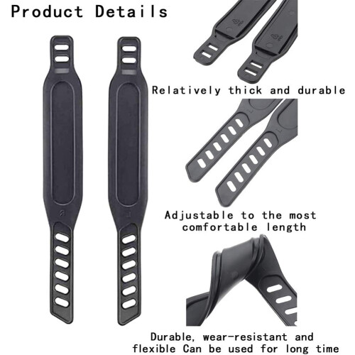 8PCS Exercise Bike Pedal Straps, Adjustable Straps 2
