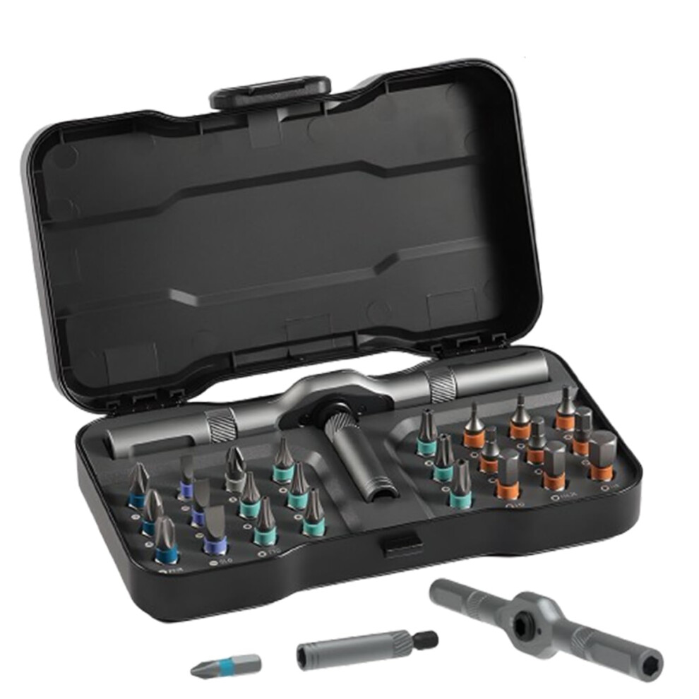 24-In-1 Ratchet Screwdriver Set, Magnetic Precision Bits With Detachable Handle & Case 6276012667218