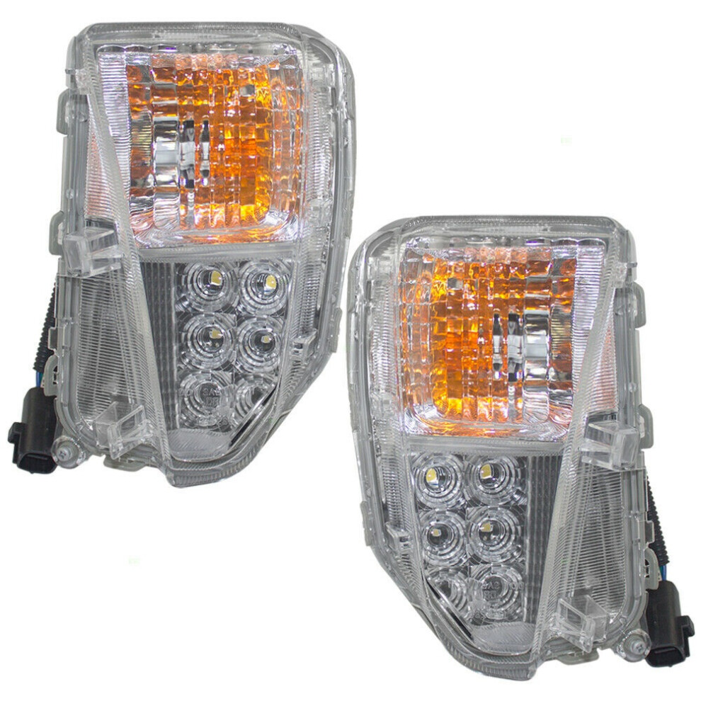 Led Front Turn Signal Lamp Drl Daytime Running Lig Amber/White 4853243572355
