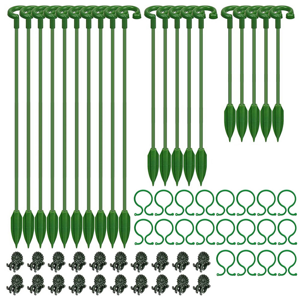 60Pcs Plant Supports Set - 20 Pack Flower Stakes S-image-OPC-PHZZDJZ-NEW