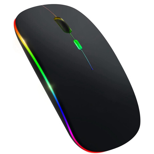 Wireless Mouse Bluetooth 5.1 Rechargeable LED Sile