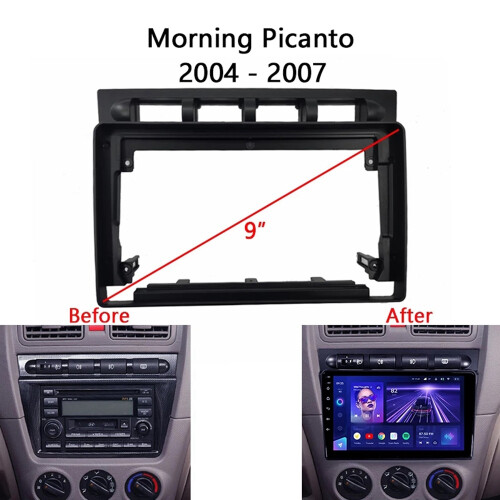 Radiofrontpanel til Kia Morning/Picanto 2004-2007 DVD 2