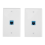 2er-Pack 1-Port-Ethernet-Wandplatte, RJ45 Cat6-Buchse 3