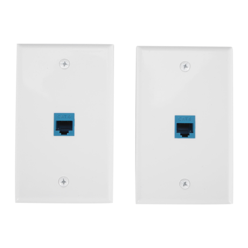 2er-Pack 1-Port-Ethernet-Wandplatte, RJ45 Cat6-Buchse 2