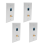 Set de 4 prize de perete Ethernet și coaxial, cu 1 Cat 2