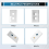 Set de 4 prize de perete Ethernet și coaxial, cu 1 Cat 9