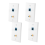 Set de 4 prize de perete Ethernet și coaxial, cu 1 Cat 3