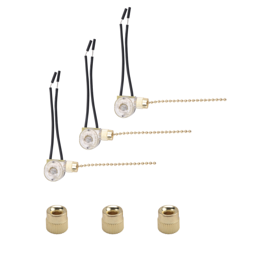 3er-Pack Deckenventilator-Lichtschalter ZE-109 Zugkette R 2