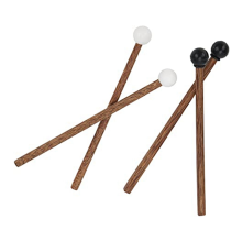 4 stalen tongdrumsticks, rubberen drumsticks voor C