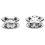 150 set di bottoni automatici in metallo argentato da 9,5 mm 4