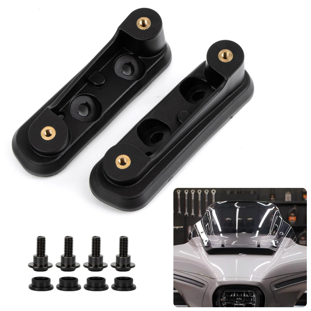 Motorcycle Windshields Tall Riser, Windshield Mount Bracket Adjuster For Cvo Street Glide Flhxse Flhx 6276012722238
