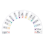 Piano Note Sticker Button Strip Silicone Color Uni 9