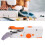 Handheld Sewing Machine Orange Portable Mini DIY 12