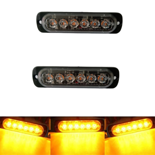 2 peças de luz estroboscópica de LED com grade de luz piscante 2