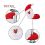 6 stuks kerstwijnglas Kerstman - Drink Mark 11