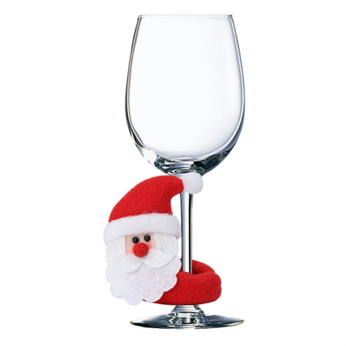6 stuks kerstwijnglas Kerstman - Drink Mark 2