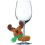 6 stuks kerstwijnglas Kerstman - Drink Mark 4