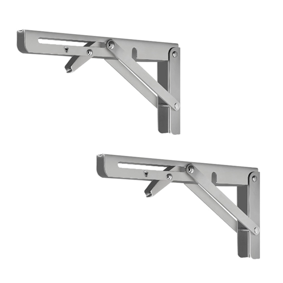2 Piece Heavy Duty Folding Shelf Brackets Triangul 4853243595460