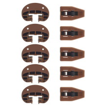 Guías deslizantes para cajones de plástico, 5 pares con rodillo