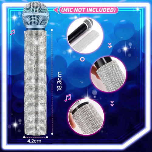 Mikrofongriffabdeckung, glitzernde Strass-Hülle 2